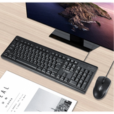 T-Wolf TF-500 Wires Office Keyboard Mouse Set